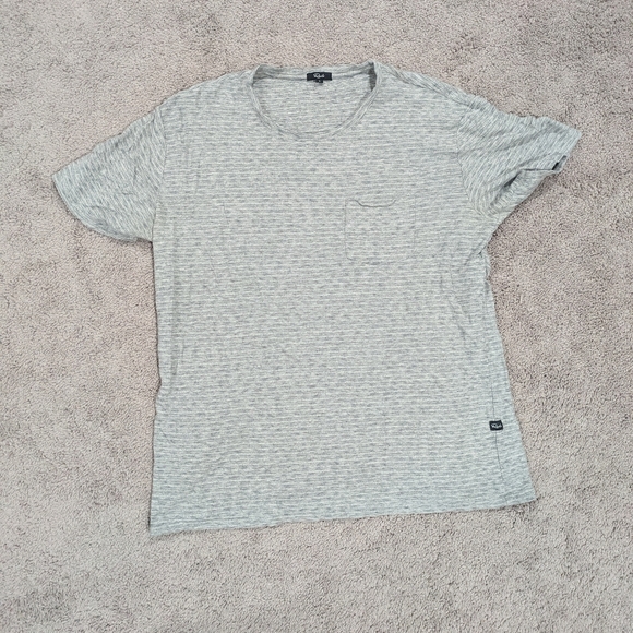 Rails Light Gray Striped Men's Tee - Picture 1 of 10